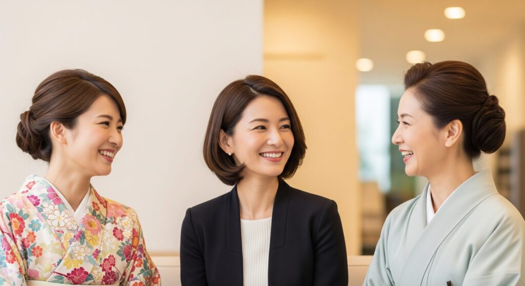 「グロウビオは効果ない」という評価は年代で違うのか？30代・40代・50代の利用者が効果について語り合うイメージ。
