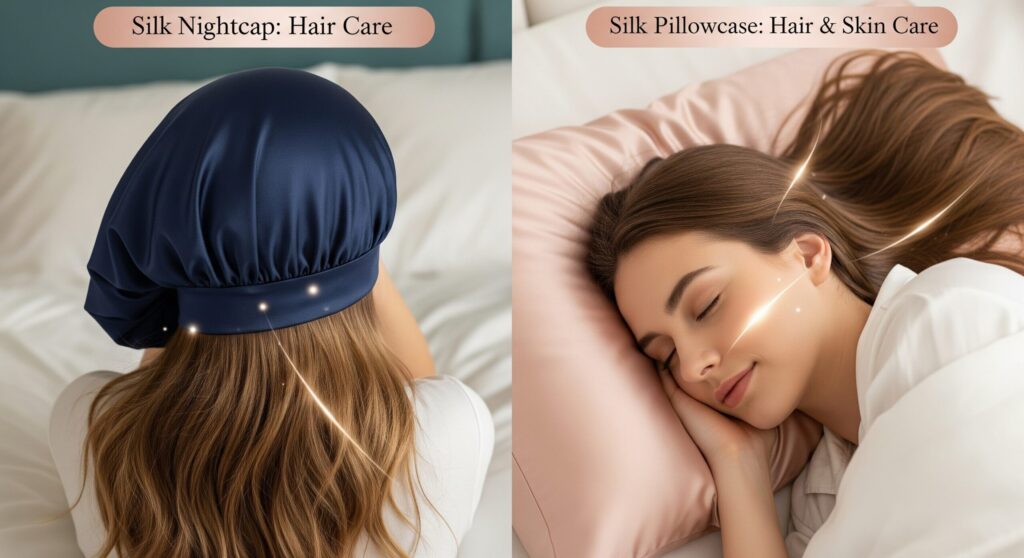silk-nightcap-pillow-cover-which-difference-effects