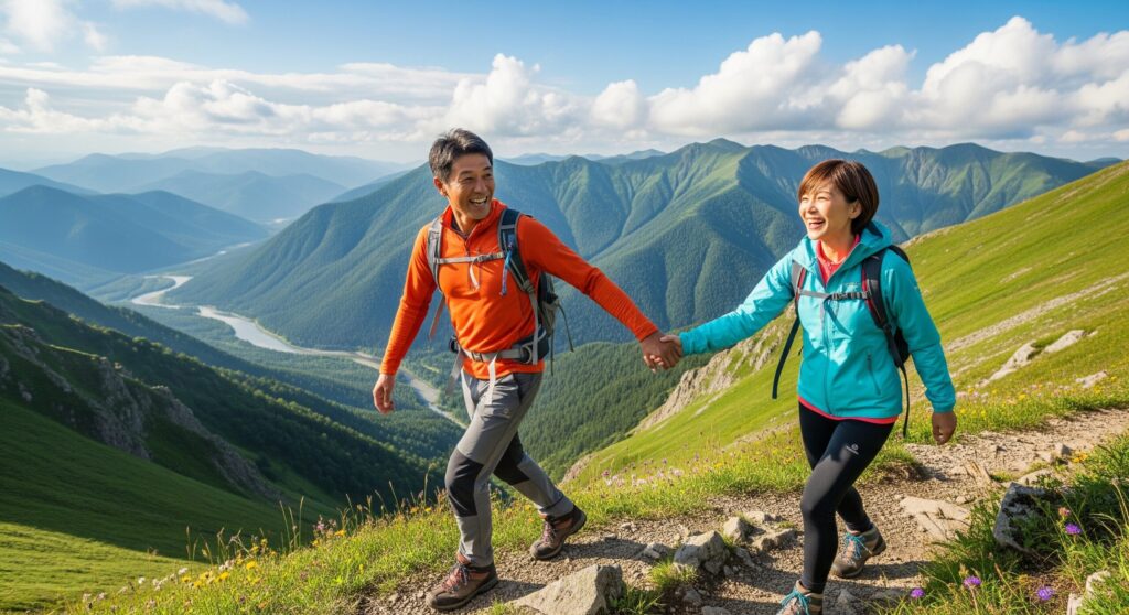 養宝珠に効果がないのは誤解だと分かり、本当の効果で活力ある毎日を取り戻した元気な夫婦のイメージ画像。