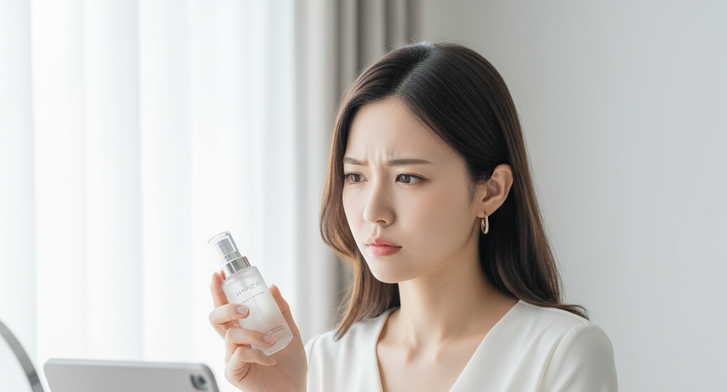 ハリッチ美容液の「効果ない」という悪い口コミの原因である「価格」「定期購入の縛り」「使用感の好み」を表現した画像。